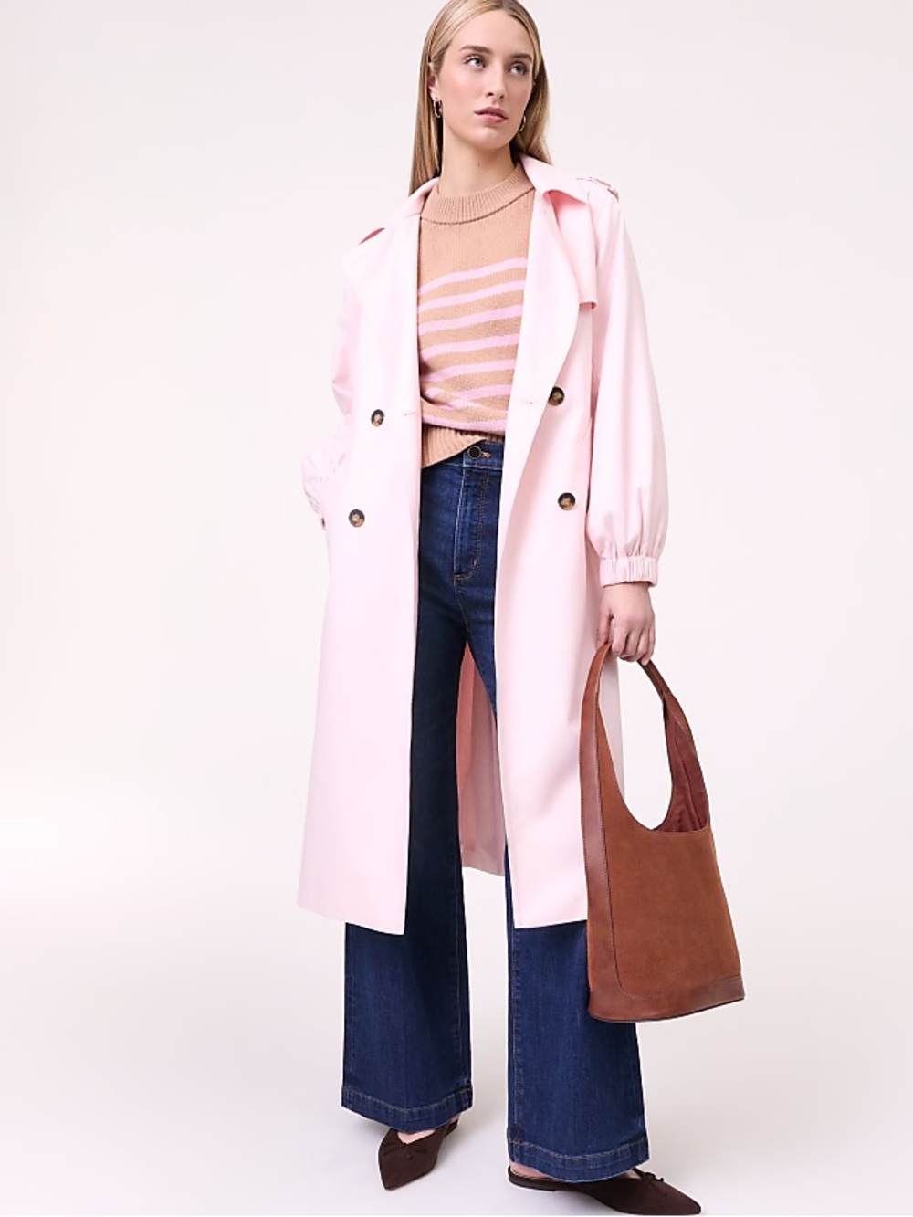 Ann Taylor Weekend Hooded Trench Coat 858033